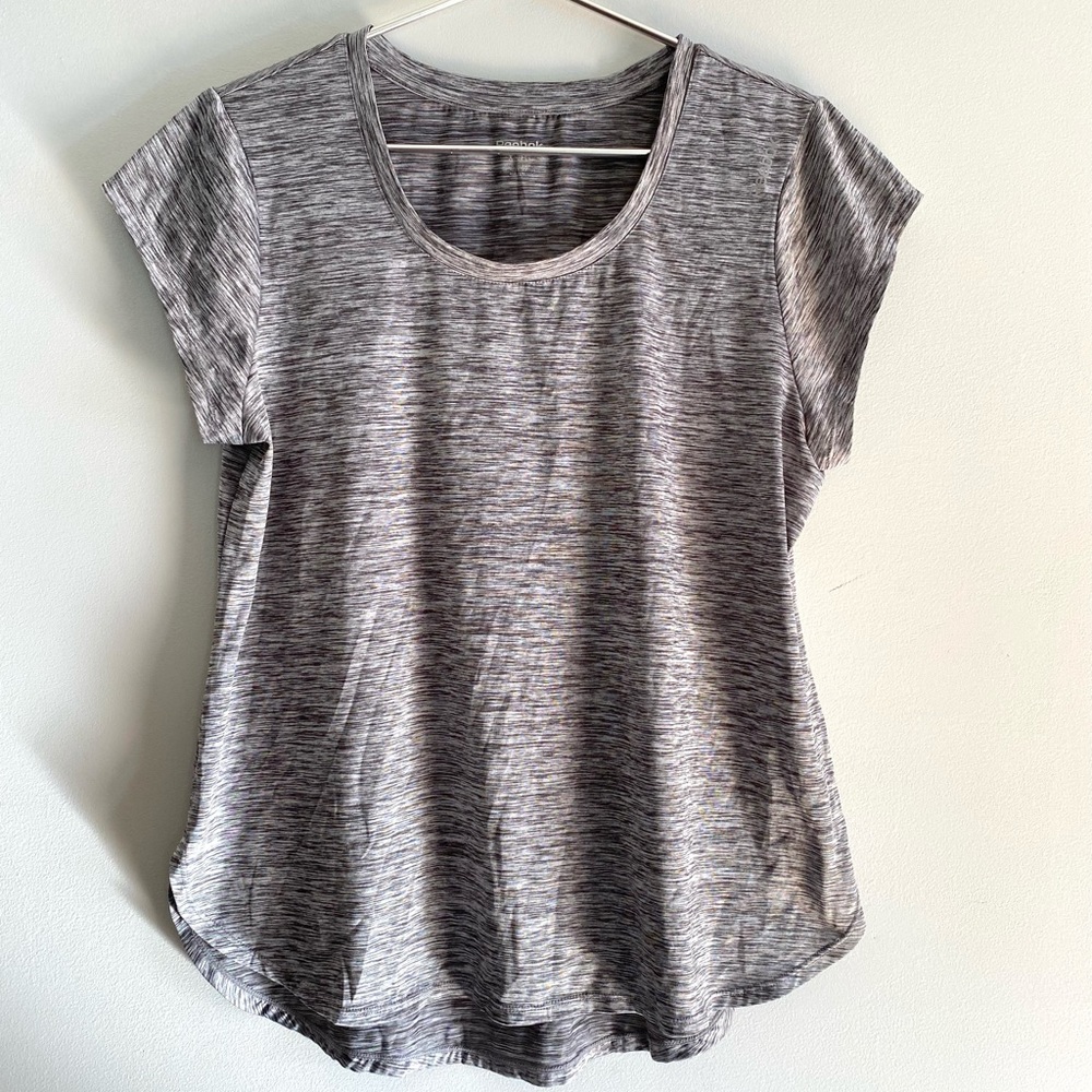 Reebok women's gray moisture wicking workout shirt
